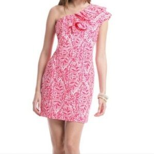 LILLY PULITZER Pink One Shoulder Dress